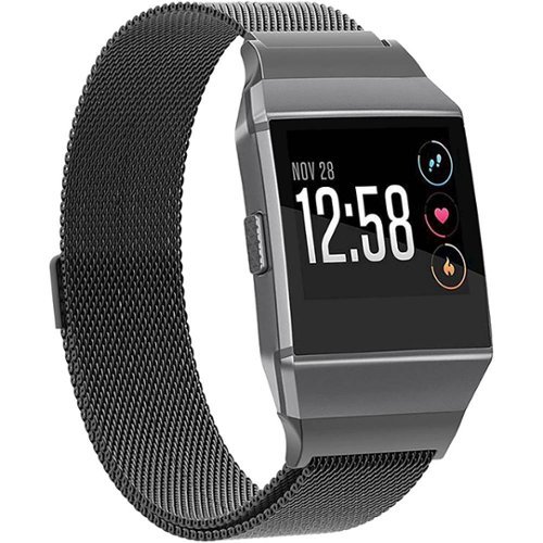 WITHit - Stainless Steel Mesh Band for Fitbit Ionic - Smoke Gray-Angle_Standard 