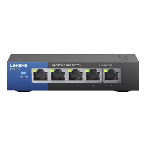 Linksys 5-Port 10/100/1000 Gigabit Switch - Black/Blue GLOBAL SHIPPING