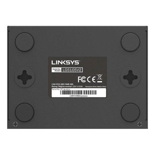 Linksys 5-Port 10/100/1000 Gigabit Switch - Black/Blue SHOP ONLINE