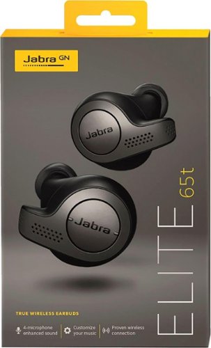 Jabra Elite 65t True Wireless Earbud Headphones Titanium Black 100
