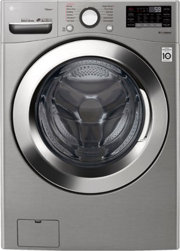 LG - 4.5 Cu. Ft. High-Efficiency Stackable Smart Front Load Washer with Steam and 6Motion Technology - Graphite Steel