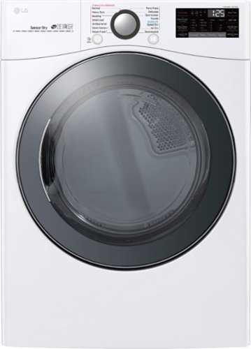 LG - 7.4 Cu. Ft. Stackable Smart Electric Dryer with Steam and Sensor Dry - White