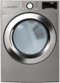 LG - 7.4 Cu. Ft. 12-Cycle Smart Wi-Fi Electric SteamDryer - Sensor Dry and TurboSteam - Graphite Steel-Front_Standard 