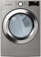 LG - 7.4 Cu. Ft. 12-Cycle Smart Wi-Fi Electric SteamDryer - Sensor Dry and TurboSteam - Graphite Steel-Front_Standard