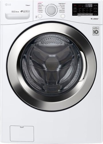 LG - 4.5 Cu. Ft. High-Efficiency Stackable Smart Front Load Washer with Steam and 6Motion Technology - White