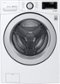 LG - 4.5 Cu. Ft. High-Efficiency Stackable Smart Front Load Washer with 6Motion Technology - White-Front_Standard 