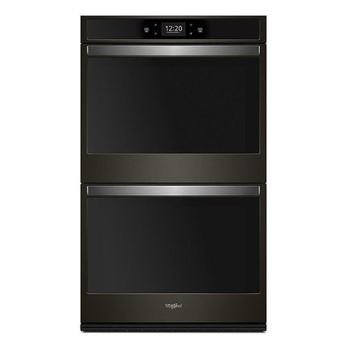  Whirlpool - 27&quot; Built-In Double Electric Convection Wall Oven - Black stainless steel