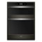 Whirlpool - 27" Double Electric Convection Wall Oven with Built-In Microwave - Black Stainless Steel-Front_Standard