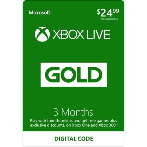  Microsoft - Xbox Live 3-Month Gold Membership [Digital]