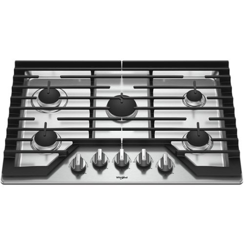 Photos - Hob Whirlpool  30" Gas Cooktop - Stainless Steel WCG77US0HS 