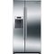 Bosch - 300 Series 20.2 Cu. Ft. Side-by-Side Counter-Depth Refrigerator - Stainless Steel-Front_Standard