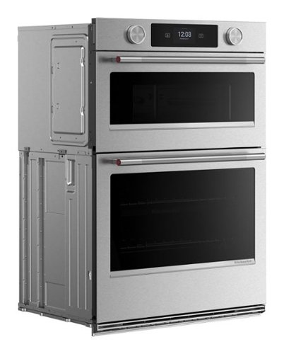KitchenAid - 30 inch Smart Built-In Electric Combination Wall Oven with Microwave and Intelligent Cooking Camera - Stainless Steel-Front_Standard 