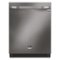 LG - STUDIO 24" Top Control Smart Wi-Fi Dishwasher - QuadWash - TrueSteam -Steel Tub with Light - Black Stainless Steel-Front_Standard