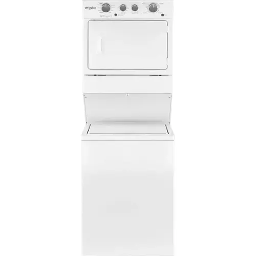 Front. Whirlpool - 3.5 Cu. Ft. Top Load Washer and 5.9 Cu. Ft. Gas Dryer Laundry Center with Dual-Action Agitator - White.