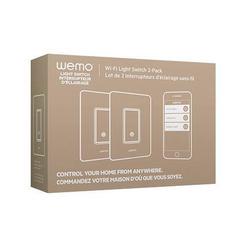 WeMo Wi-Fi Smart Light Switch (2-Pack) - White WORLDWIDE DELIVERY