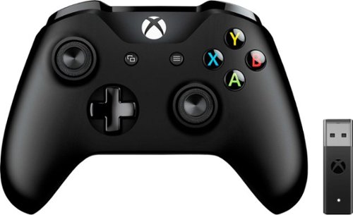  Microsoft - Wireless Controller + Wireless Adapter for Windows/PC, Xbox One, Xbox Series X, and Xbox Series S - Black