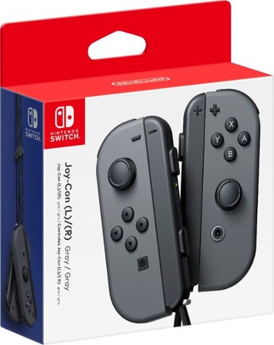 Geek Squad Certified Refurbished Joy-Con (L/R) Wireless Controllers for Nintendo Switch - Gray-Front_Standard 
