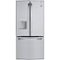 LG - 21.8 Cu. Ft. French Door Refrigerator with External Water Dispenser - Stainless Steel-Front_Standard 