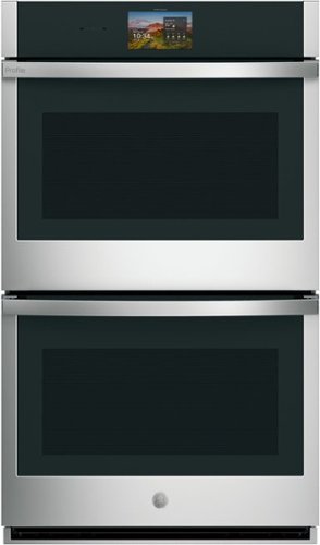 GE Profile - 30" Smart Built-In Double Electric Convection Wall Oven with No Preheat Air Fry and Precision Cooking - Stainless Steel