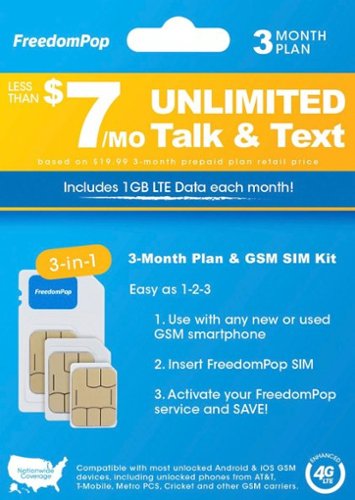 FreedomPop - 3-Month Prepaid Plan LTE 3-in-1 SIM Card Kit-Front_Standard 