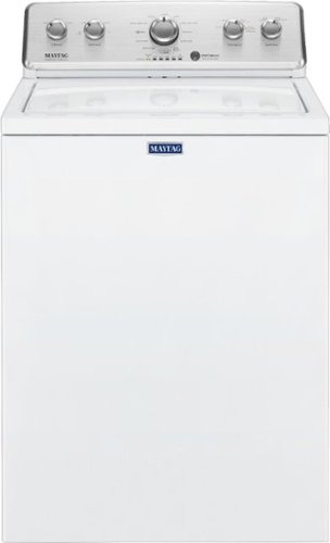 Maytag - 3.8 Cu. Ft. High Efficiency Top Load Washer with PowerWash Agitator - White