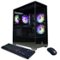 CyberPowerPC - Gaming Desktop - AMD Ryzen 5 8400F - NVIDIA GeForce RTX 5060 Ti 8GB - 16GB DDR5 - 1TB PCIe 4.0 SSD - Black-Front_Standard