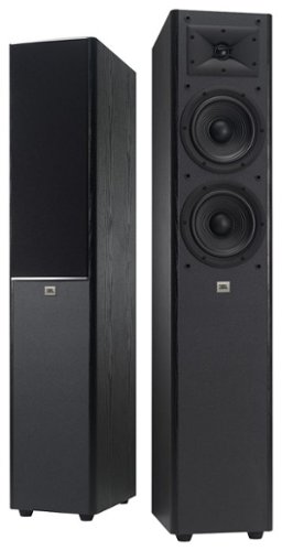 JBL - Arena 180 Dual 7" 2-Way Floorstanding Speaker (Each) - Black-Front_Standard 