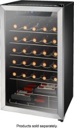 Insignia™ - 29-Bottle Wine Cooler - Stainless steel - Front_Standard