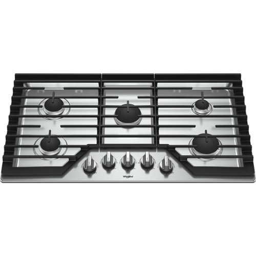 Photos - Hob Whirlpool  36" Gas Cooktop - Stainless Steel WCG55US6HS 