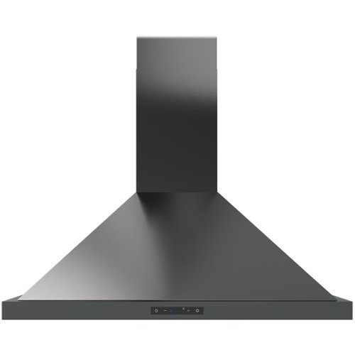 Zephyr - 36 inches - Wall Range Hood - Black Stainless Steel-Front_Standard 