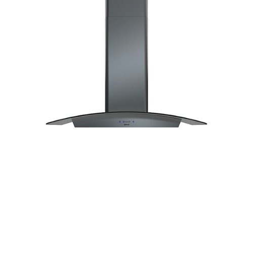 Zephyr - Ravenna 36 in. 600 CFM Island Mount Range Hood with LED Lighting in Black Stainless Steel - Stainless Steel/Glass