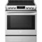 LG - 6.3 Cu. Ft. Slide-In Electric Induction True Convection Range with EasyClean and SmoothTouch Glass Controls - Stainless Steel-Front_Standard