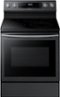 Samsung - 5.9 Cu. Ft. Self-Cleaning Freestanding Fingerprint Resistant Electric Convection Range - Black Stainless Steel-Front_Standard