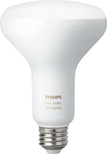  Philips - Hue White Ambiance Dimmable BR30 Wi-Fi Smart LED Floodlight Bulb (2-Pack) - California Residents - Adjustable White