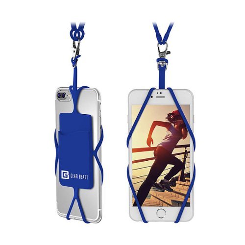 Gear Beast - Universal Carrying Case Smart Phone Lanyard with ID Card Slot - NAVY (2020)-Front_Standard 