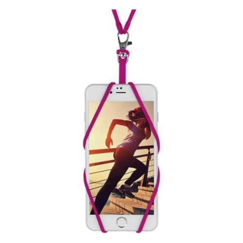 Gear Beast Cell Phone Lanyard Holder with Card Holder - Hot Pink WORLDWIDE DELIVERY