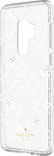  kate spade new york - Protective Hardshell Case for Samsung Galaxy S9+ - Dreamy Floral White with Gems