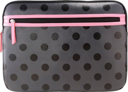  Studio C - Hot to Trot 16" Laptop Sleeve - Black/Pink with Black Text