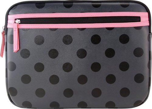  Studio C - Laptop Sleeve - Black/Pink/Polka Dot
