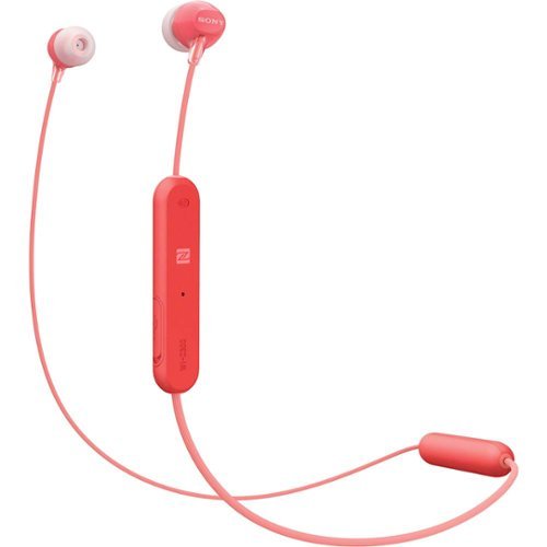Sony - WI-C300 Wireless In-Ear Headphones - Red-Angle_Standard 