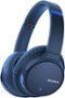 Sony - WH-CH700N Wireless Noise Cancelling Over-the-Ear Headphones - Blue-Front_Standard