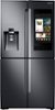 Samsung - 28 cu. ft. 4-Door Flex French Door Smart Refrigerator with Family Hub - Black Stainless Steel-Front_Standard