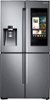 Samsung - 22 cu. ft. 4-Door Flex French Door Counter Depth Smart Refrigerator with Family Hub - Stainless Steel-Front_Standard