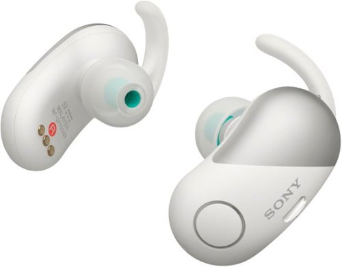 Sony - WF-SP700N Sport True Wireless Noise Cancelling Earbud Headphones - White