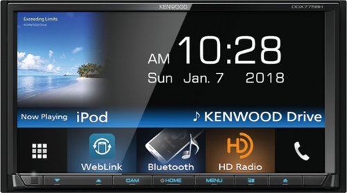 Kenwood - 7" - Built-in Bluetooth - In-Dash CD/DVD/DM Receiver - Black-Front_Standard