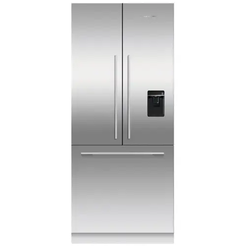 Front. Fisher & Paykel - ActiveSmart 16.8 Cu. Ft. French Door Built-In Refrigerator - White.