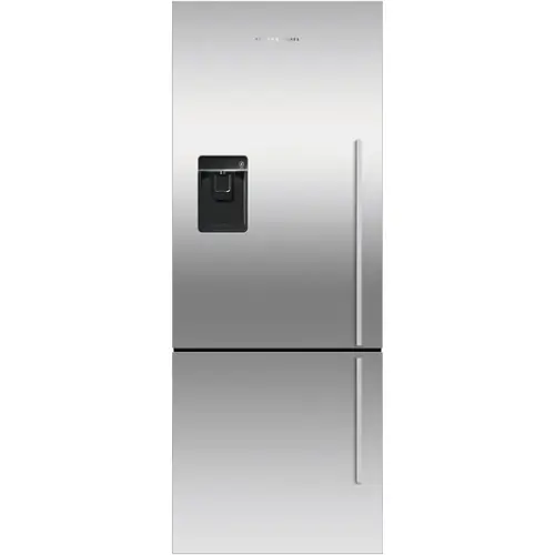Front. Fisher & Paykel - ActiveSmart 13.4 Cu. Ft. Bottom-Freezer Counter-Depth Refrigerator - Ezkleen Stainless Steel.