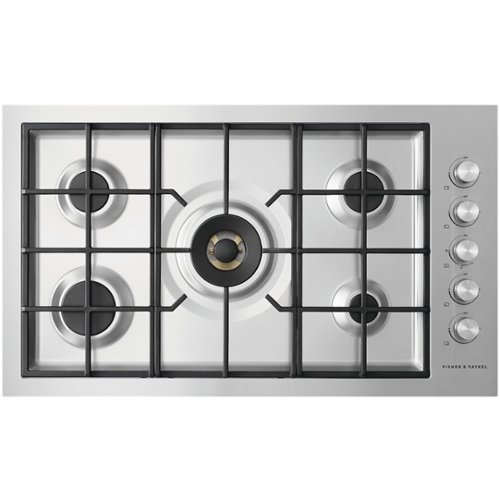 Photos - Hob Fisher & Paykel  35.4" Gas Cooktop - Stainless Steel CG365DNGRX2 N 