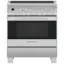 Front. Fisher & Paykel - 3.5 Cu. Ft. Self-Cleaning Freestanding Electric Induction Convection Range - Stainless Steel/Black Glass.