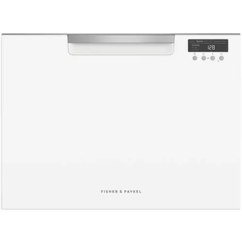 Front. Fisher & Paykel - 24" Front Control Built-In Dishwasher - White.